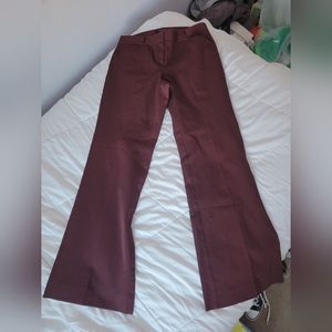 Flared Maroon Pants